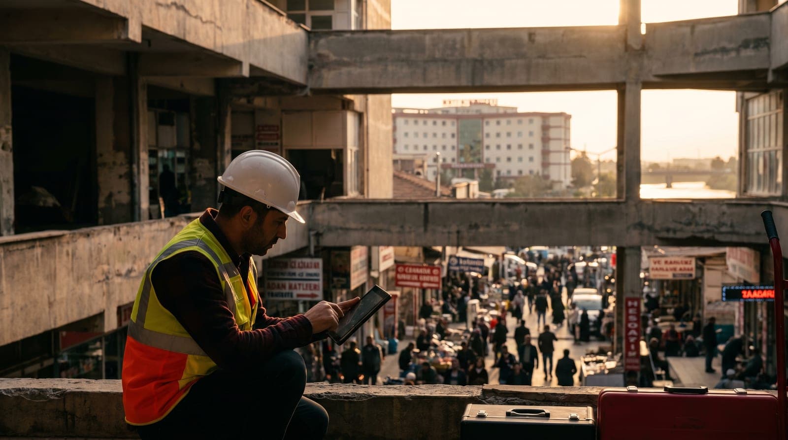 Seyhan iş güvenliği kursu — Adana kent merkezinde baret ve yelekli iş güvenliği uzmanı